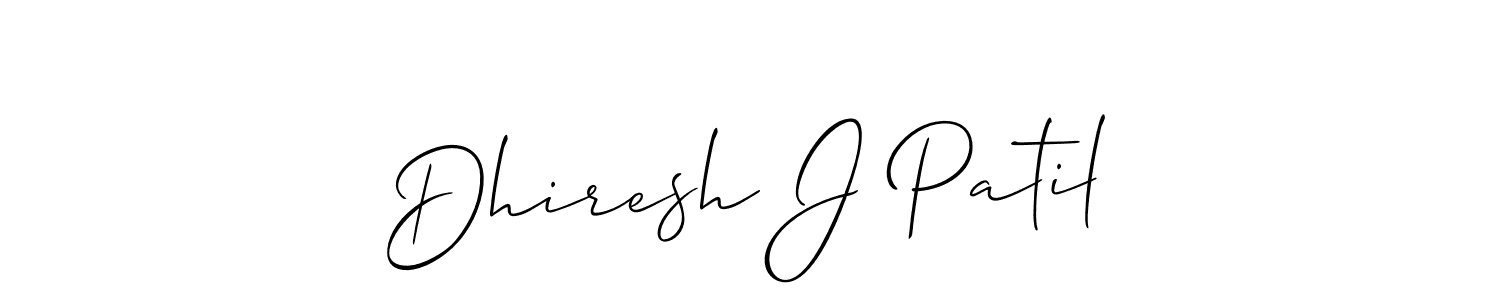 if you are searching for the best signature style for your name Dhiresh J Patil. so please give up your signature search. here we have designed multiple signature styles  using Allison_Script. Dhiresh J Patil signature style 2 images and pictures png