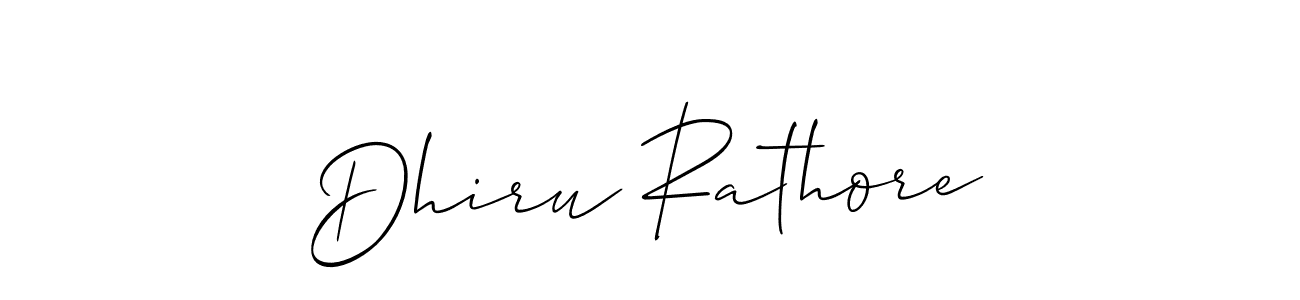 It looks lik you need a new signature style for name Dhiru Rathore. Design unique handwritten (Allison_Script) signature with our free signature maker in just a few clicks. Dhiru Rathore signature style 2 images and pictures png