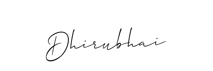 if you are searching for the best signature style for your name Dhirubhai. so please give up your signature search. here we have designed multiple signature styles  using Allison_Script. Dhirubhai signature style 2 images and pictures png