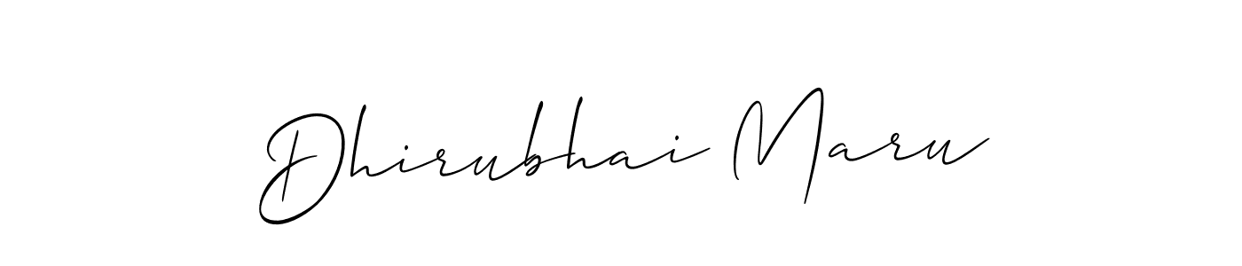 Make a short Dhirubhai Maru signature style. Manage your documents anywhere anytime using Allison_Script. Create and add eSignatures, submit forms, share and send files easily. Dhirubhai Maru signature style 2 images and pictures png
