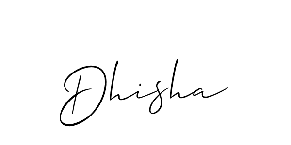 Dhisha stylish signature style. Best Handwritten Sign (Allison_Script) for my name. Handwritten Signature Collection Ideas for my name Dhisha. Dhisha signature style 2 images and pictures png