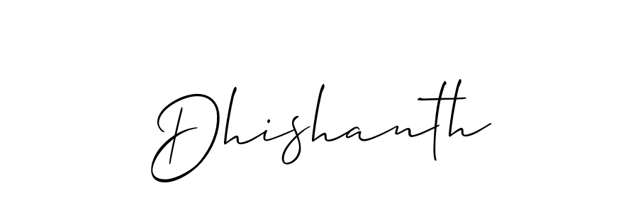 Create a beautiful signature design for name Dhishanth. With this signature (Allison_Script) fonts, you can make a handwritten signature for free. Dhishanth signature style 2 images and pictures png