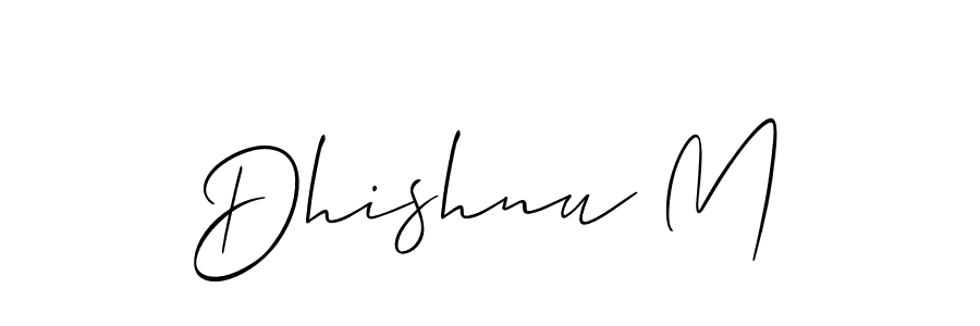 Make a beautiful signature design for name Dhishnu M. Use this online signature maker to create a handwritten signature for free. Dhishnu M signature style 2 images and pictures png