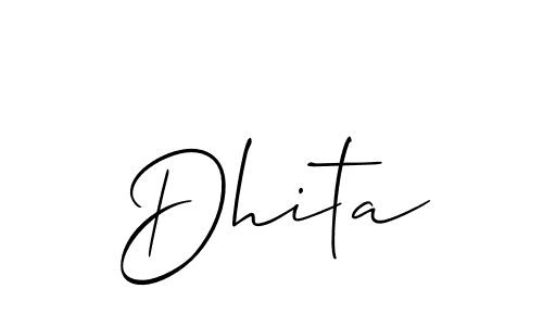 How to Draw Dhita signature style? Allison_Script is a latest design signature styles for name Dhita. Dhita signature style 2 images and pictures png