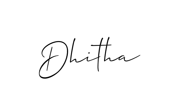 Best and Professional Signature Style for Dhitha. Allison_Script Best Signature Style Collection. Dhitha signature style 2 images and pictures png