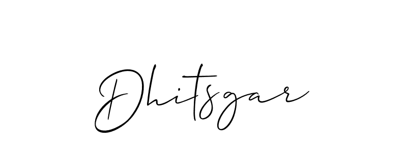 How to make Dhitsgar name signature. Use Allison_Script style for creating short signs online. This is the latest handwritten sign. Dhitsgar signature style 2 images and pictures png