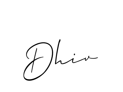 You can use this online signature creator to create a handwritten signature for the name Dhiv. This is the best online autograph maker. Dhiv signature style 2 images and pictures png