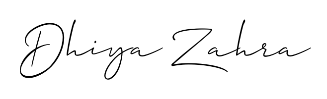 A sleek calligraphic signature for name Dhiya Zahra utilizing Allison_Script styling. Great for adding personal signatures to photos and art. Dhiya Zahra signature style 2 images and pictures png