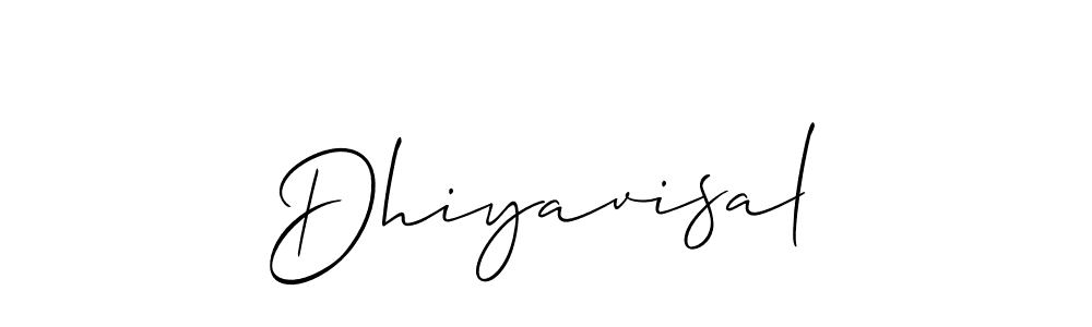 Create a beautiful signature design for name Dhiyavisal. With this signature (Allison_Script) fonts, you can make a handwritten signature for free. Dhiyavisal signature style 2 images and pictures png