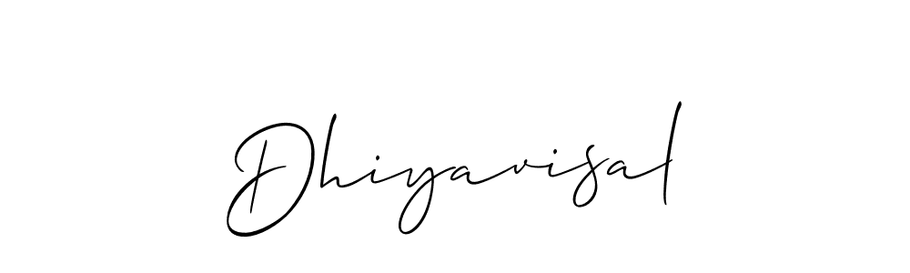 Create a beautiful signature design for name Dhiyavisal. With this signature (Allison_Script) fonts, you can make a handwritten signature for free. Dhiyavisal signature style 2 images and pictures png