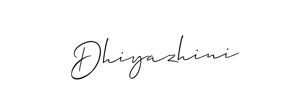 It looks lik you need a new signature style for name Dhiyazhini. Design unique handwritten (Allison_Script) signature with our free signature maker in just a few clicks. Dhiyazhini signature style 2 images and pictures png