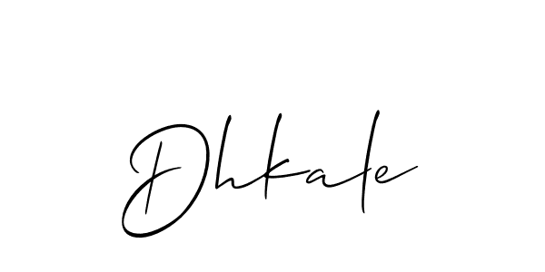 Allison_Script is a professional signature style that is perfect for those who want to add a touch of class to their signature. It is also a great choice for those who want to make their signature more unique. Get Dhkale name to fancy signature for free. Dhkale signature style 2 images and pictures png