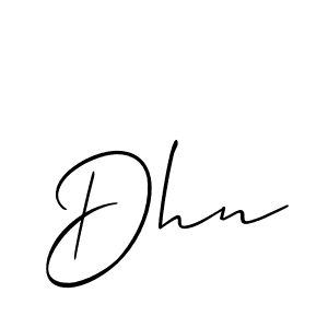 How to make Dhn signature? Allison_Script is a professional autograph style. Create handwritten signature for Dhn name. Dhn signature style 2 images and pictures png