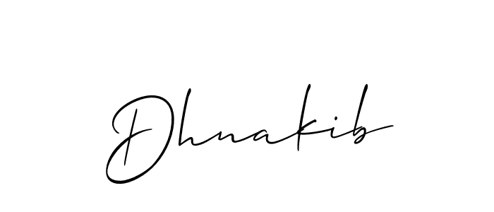 Once you've used our free online signature maker to create your best signature Allison_Script style, it's time to enjoy all of the benefits that Dhnakib name signing documents. Dhnakib signature style 2 images and pictures png