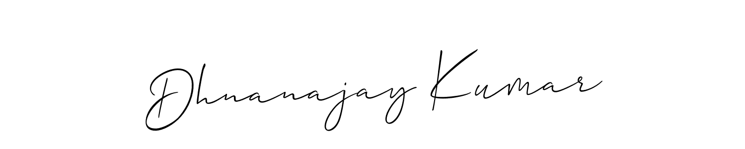 How to make Dhnanajay Kumar signature? Allison_Script is a professional autograph style. Create handwritten signature for Dhnanajay Kumar name. Dhnanajay Kumar signature style 2 images and pictures png