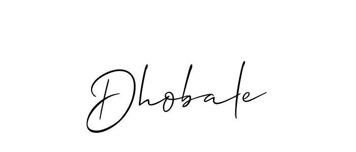 How to make Dhobale name signature. Use Allison_Script style for creating short signs online. This is the latest handwritten sign. Dhobale signature style 2 images and pictures png