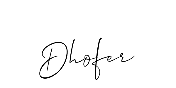 It looks lik you need a new signature style for name Dhofer. Design unique handwritten (Allison_Script) signature with our free signature maker in just a few clicks. Dhofer signature style 2 images and pictures png