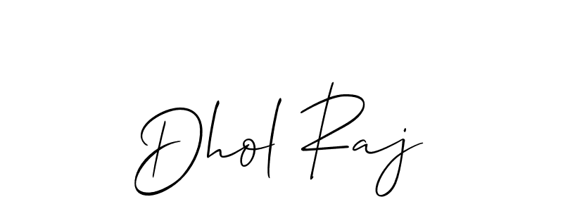 Also we have Dhol Raj name is the best signature style. Create professional handwritten signature collection using Allison_Script autograph style. Dhol Raj signature style 2 images and pictures png