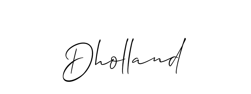 Make a short Dholland signature style. Manage your documents anywhere anytime using Allison_Script. Create and add eSignatures, submit forms, share and send files easily. Dholland signature style 2 images and pictures png