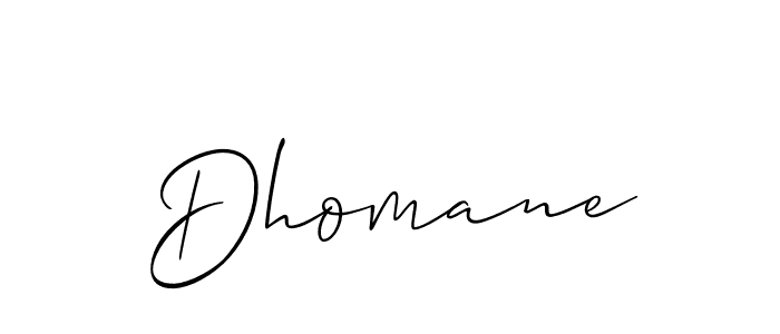 How to make Dhomane signature? Allison_Script is a professional autograph style. Create handwritten signature for Dhomane name. Dhomane signature style 2 images and pictures png