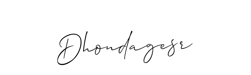 How to make Dhondagesr signature? Allison_Script is a professional autograph style. Create handwritten signature for Dhondagesr name. Dhondagesr signature style 2 images and pictures png