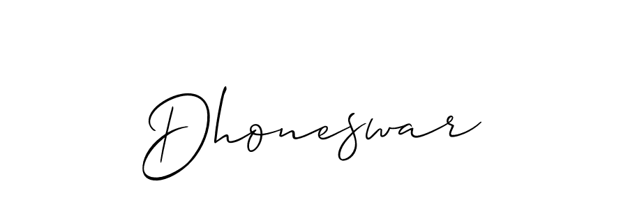 if you are searching for the best signature style for your name Dhoneswar. so please give up your signature search. here we have designed multiple signature styles  using Allison_Script. Dhoneswar signature style 2 images and pictures png