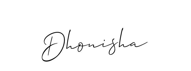 Best and Professional Signature Style for Dhonisha. Allison_Script Best Signature Style Collection. Dhonisha signature style 2 images and pictures png