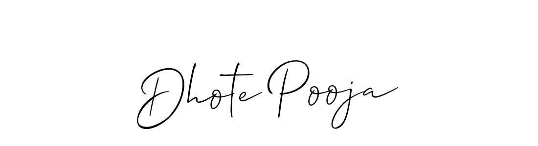 How to make Dhote Pooja signature? Allison_Script is a professional autograph style. Create handwritten signature for Dhote Pooja name. Dhote Pooja signature style 2 images and pictures png