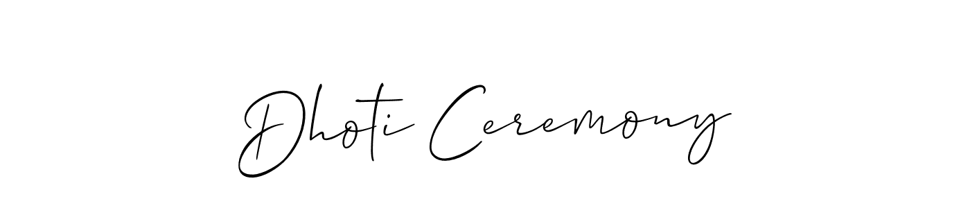 if you are searching for the best signature style for your name Dhoti Ceremony. so please give up your signature search. here we have designed multiple signature styles  using Allison_Script. Dhoti Ceremony signature style 2 images and pictures png