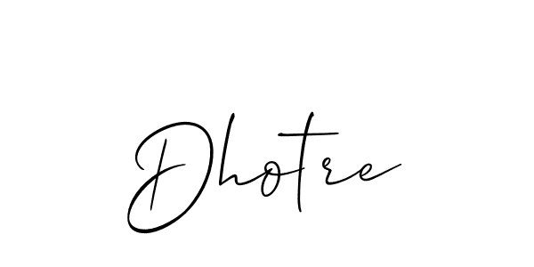 How to make Dhotre signature? Allison_Script is a professional autograph style. Create handwritten signature for Dhotre name. Dhotre signature style 2 images and pictures png