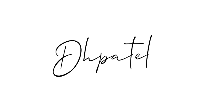 Also You can easily find your signature by using the search form. We will create Dhpatel name handwritten signature images for you free of cost using Allison_Script sign style. Dhpatel signature style 2 images and pictures png