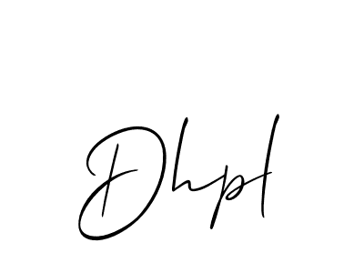 if you are searching for the best signature style for your name Dhpl. so please give up your signature search. here we have designed multiple signature styles  using Allison_Script. Dhpl signature style 2 images and pictures png