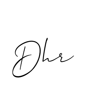 Create a beautiful signature design for name Dhr. With this signature (Allison_Script) fonts, you can make a handwritten signature for free. Dhr signature style 2 images and pictures png