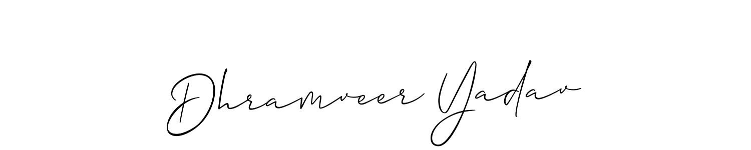 Make a short Dhramveer Yadav signature style. Manage your documents anywhere anytime using Allison_Script. Create and add eSignatures, submit forms, share and send files easily. Dhramveer Yadav signature style 2 images and pictures png
