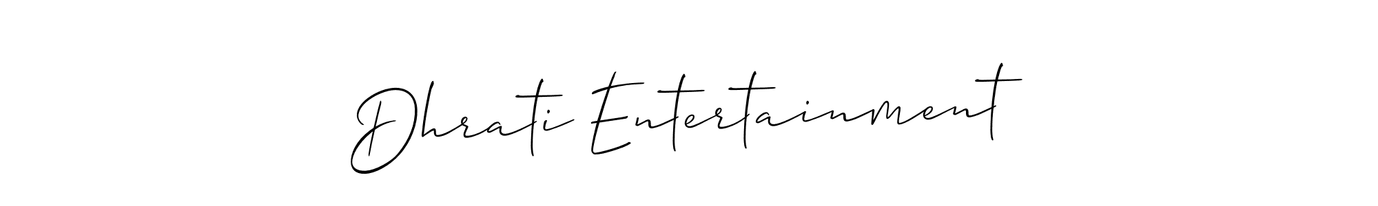 Dhrati Entertainment stylish signature style. Best Handwritten Sign (Allison_Script) for my name. Handwritten Signature Collection Ideas for my name Dhrati Entertainment. Dhrati Entertainment signature style 2 images and pictures png