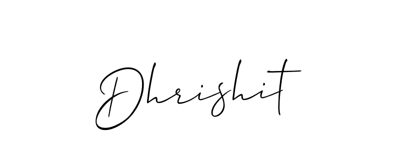 How to make Dhrishit name signature. Use Allison_Script style for creating short signs online. This is the latest handwritten sign. Dhrishit signature style 2 images and pictures png