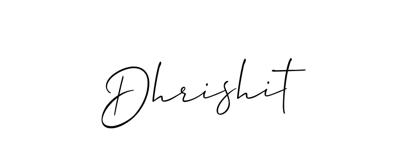 How to make Dhrishit name signature. Use Allison_Script style for creating short signs online. This is the latest handwritten sign. Dhrishit signature style 2 images and pictures png