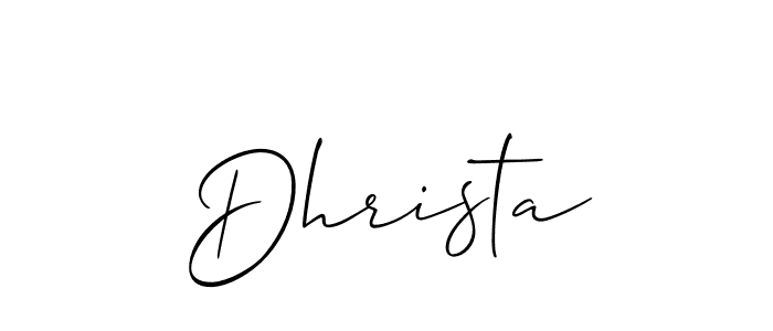 Create a beautiful signature design for name Dhrista. With this signature (Allison_Script) fonts, you can make a handwritten signature for free. Dhrista signature style 2 images and pictures png