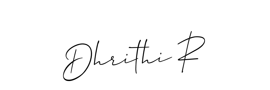 How to Draw Dhrithi R signature style? Allison_Script is a latest design signature styles for name Dhrithi R. Dhrithi R signature style 2 images and pictures png