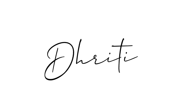 Also You can easily find your signature by using the search form. We will create Dhriti name handwritten signature images for you free of cost using Allison_Script sign style. Dhriti signature style 2 images and pictures png