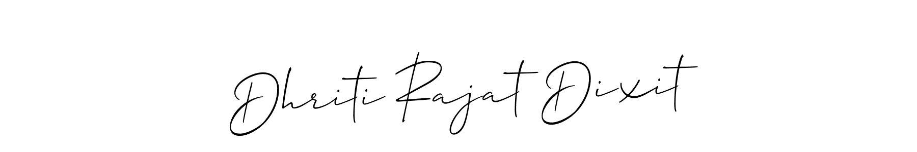 You should practise on your own different ways (Allison_Script) to write your name (Dhriti Rajat Dixit) in signature. don't let someone else do it for you. Dhriti Rajat Dixit signature style 2 images and pictures png