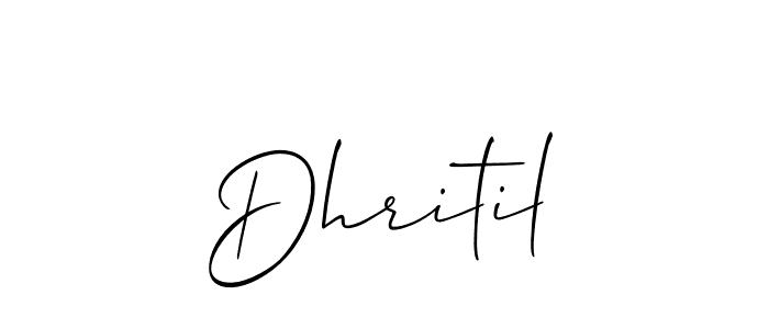 Dhritil stylish signature style. Best Handwritten Sign (Allison_Script) for my name. Handwritten Signature Collection Ideas for my name Dhritil. Dhritil signature style 2 images and pictures png