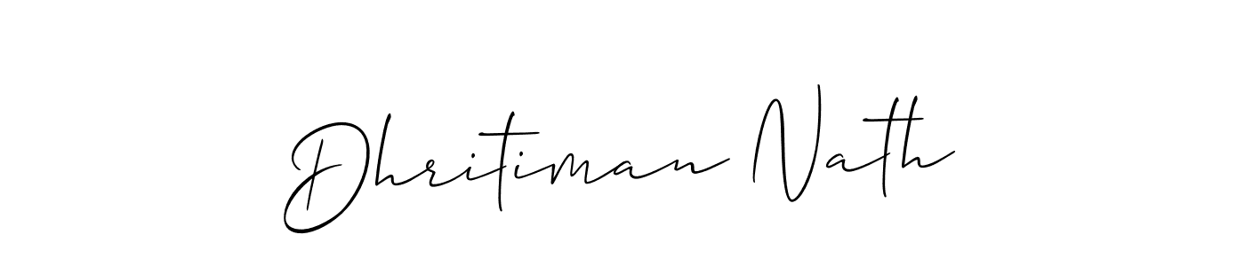 Create a beautiful signature design for name Dhritiman Nath. With this signature (Allison_Script) fonts, you can make a handwritten signature for free. Dhritiman Nath signature style 2 images and pictures png