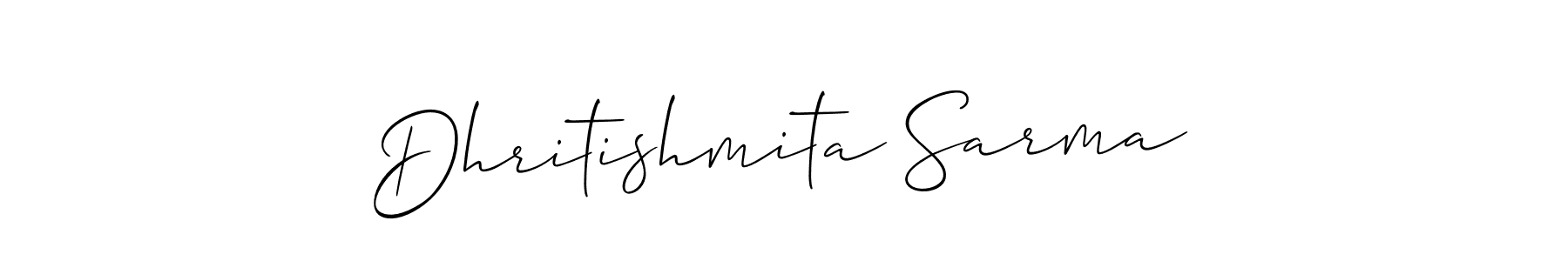 if you are searching for the best signature style for your name Dhritishmita Sarma. so please give up your signature search. here we have designed multiple signature styles  using Allison_Script. Dhritishmita Sarma signature style 2 images and pictures png