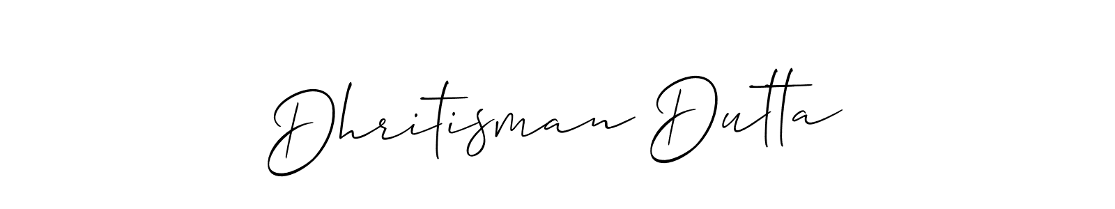 Make a short Dhritisman Dutta signature style. Manage your documents anywhere anytime using Allison_Script. Create and add eSignatures, submit forms, share and send files easily. Dhritisman Dutta signature style 2 images and pictures png