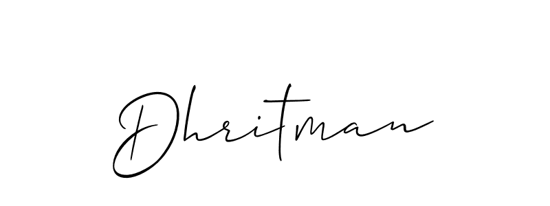 Make a beautiful signature design for name Dhritman. With this signature (Allison_Script) style, you can create a handwritten signature for free. Dhritman signature style 2 images and pictures png