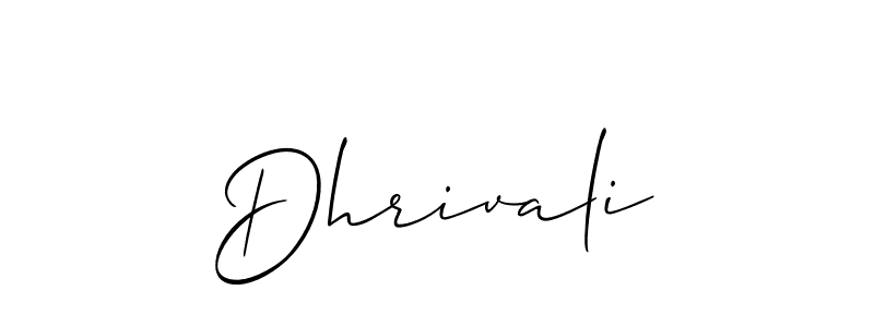 You should practise on your own different ways (Allison_Script) to write your name (Dhrivali) in signature. don't let someone else do it for you. Dhrivali signature style 2 images and pictures png