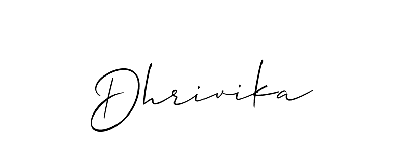 Best and Professional Signature Style for Dhrivika. Allison_Script Best Signature Style Collection. Dhrivika signature style 2 images and pictures png