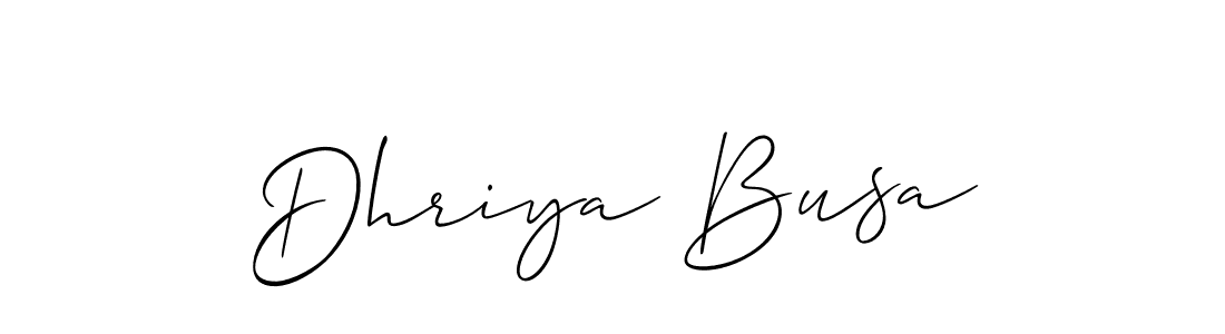 Once you've used our free online signature maker to create your best signature Allison_Script style, it's time to enjoy all of the benefits that Dhriya Busa name signing documents. Dhriya Busa signature style 2 images and pictures png