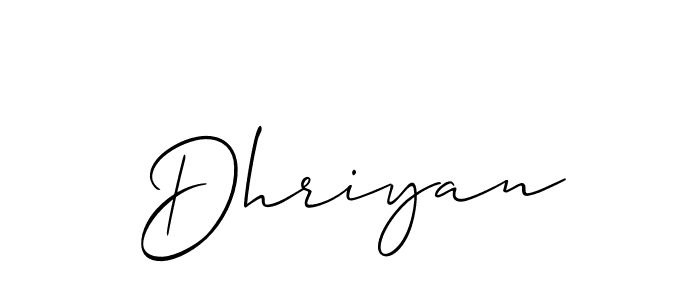Make a beautiful signature design for name Dhriyan. Use this online signature maker to create a handwritten signature for free. Dhriyan signature style 2 images and pictures png